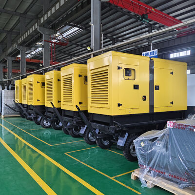 comprar Tipo geradores diesel portáteis de reboque de 50kw 100kw 200kw 250kw com poder da roda Genset online manufacture