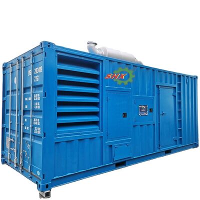 Refrigeração por água 1375 KVA 1100KW Motor gerador diesel à prova de som 40HQ ATS 24V DC