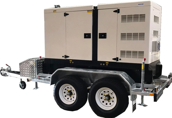 Geradores diesel Perkins do reboque de 300 quilowatts gerador de 400 Kva com quatro rodas